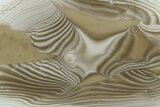 Polished, Striped Flint Slab - Poland #184804-1